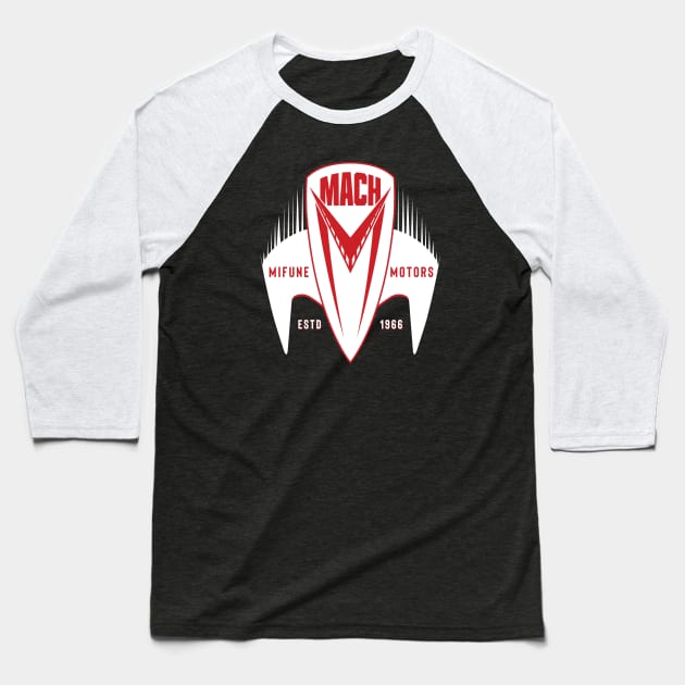 Mifune Motors - Mach 5 Baseball T-Shirt by DCLawrenceUK